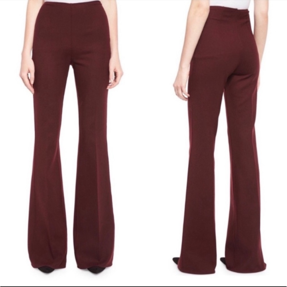 Theory Burgundy Boot Cut Pants